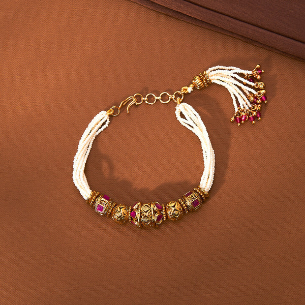 223338 Antique Adjustable Bracelet With Gold Plating