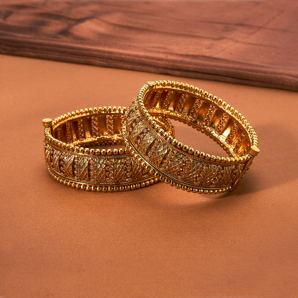 223345 Antique Openable Bangles With Gold Plating