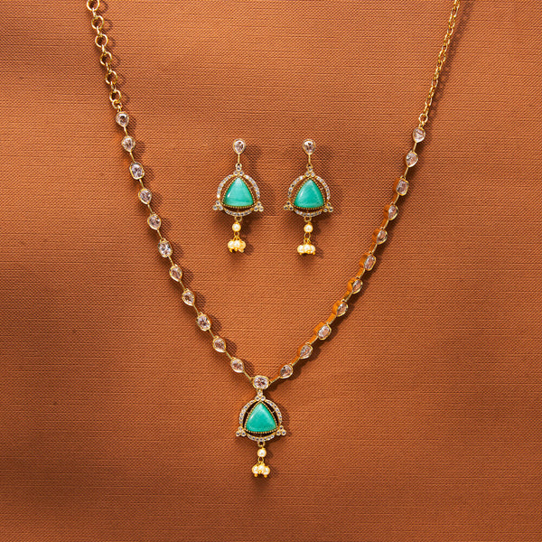 223392 Antique Classic Necklace With Matte Gold Plating