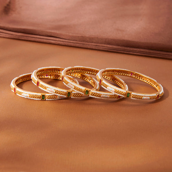 223403 Antique Classic Bangles With Matte Gold Plating