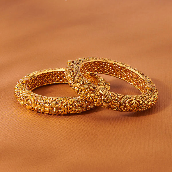 223419 Antique Openable Bangles With Gold Plating