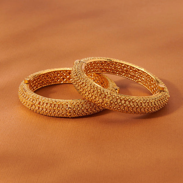 223442 Antique Openable Bangles With Gold Plating