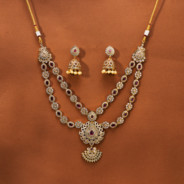 223480 Antique Classic Necklace With Matte Gold Plating