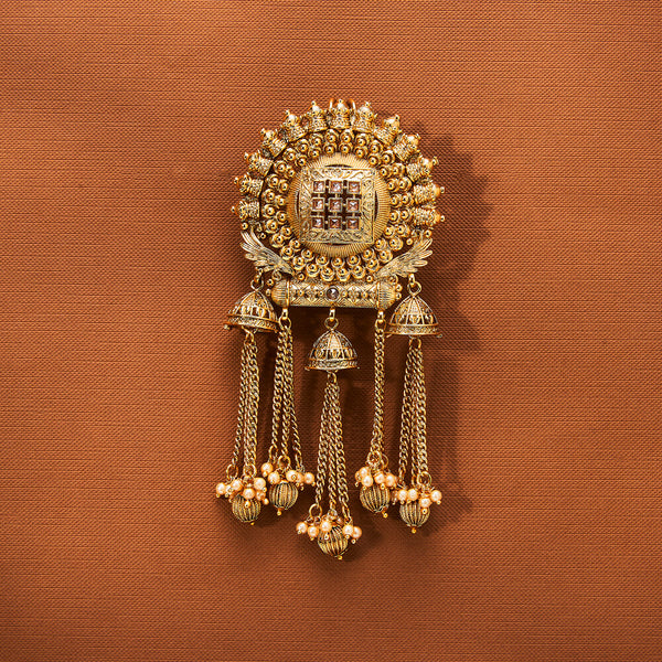 223484 Antique Classic Hair Brooch With Gold Plating