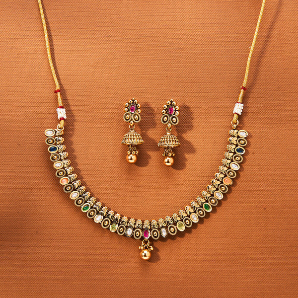 223497 Antique Classic Necklace With Gold Plating