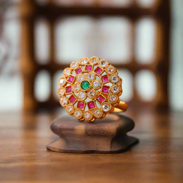 223527 Antique Adjustable Ring With Gold Plating