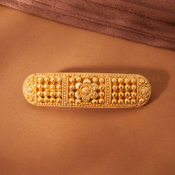 223567 Antique Plain Gold Hair Clip With Gold Plating