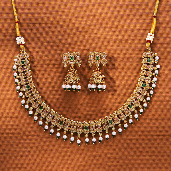 223638 Antique Classic Necklace With Gold Plating