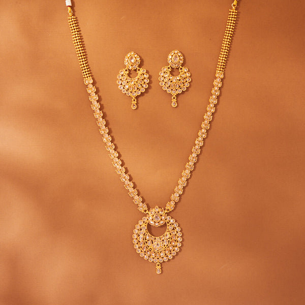 223815 Antique Long Necklace With Gold Plating