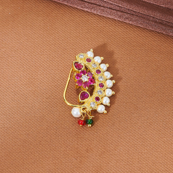 223824 Antique Pressing Nose Ring With Gold Plating