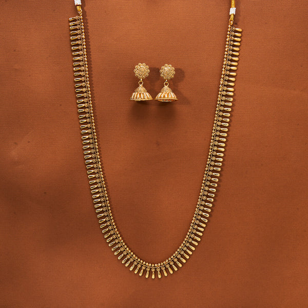 223827 Antique Long Necklace With Gold Plating