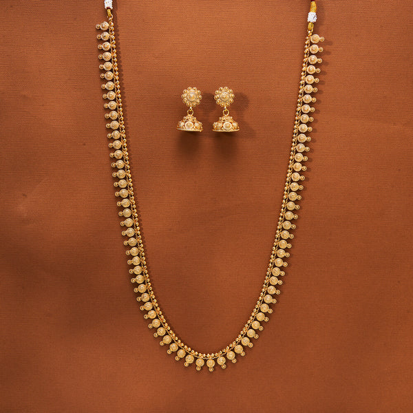 223828 Antique Long Necklace With Gold Plating