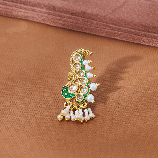 223873 Antique Peacock Nose Ring With Gold Plating