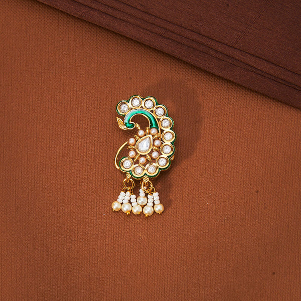 223875 Antique Peacock Nose Ring With Gold Plating