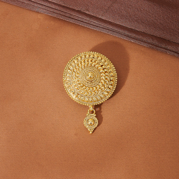 223895 Antique Plain Gold Brooch With Gold Plating