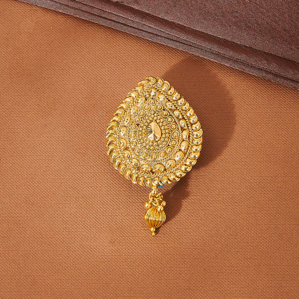 223897 Antique Plain Gold Brooch With Gold Plating