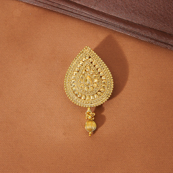 223898 Antique Plain Gold Brooch With Gold Plating