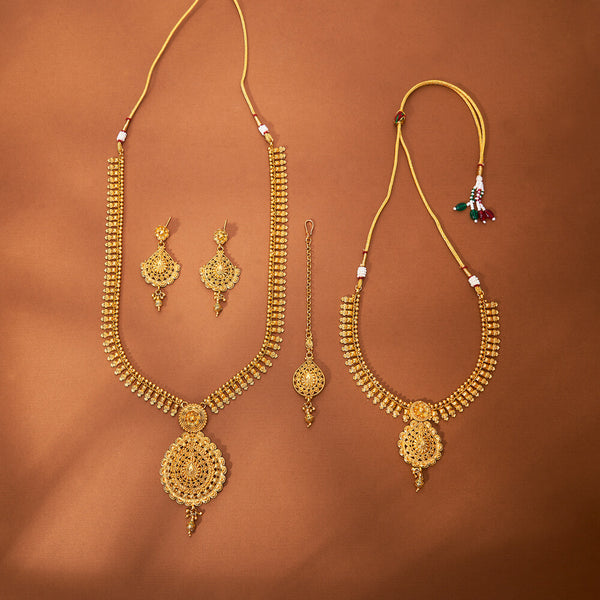 223944 Antique Combo Necklace Set With Gold Plating