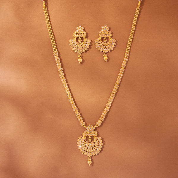 223945 Antique Long Necklace With Gold Plating