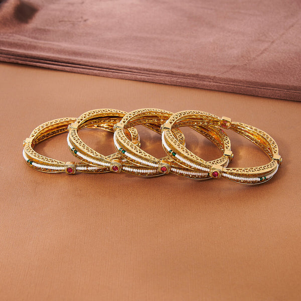 224018 Antique Classic Bangles With Gold Plating