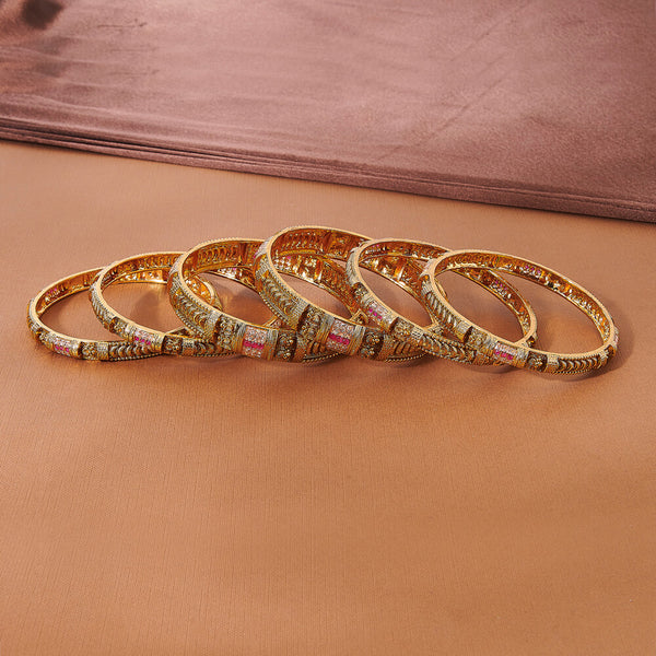 224027 Antique Classic Bangles With Gold Plating