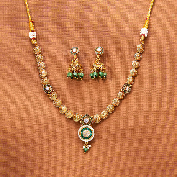 224129 Antique Classic Necklace With Gold Plating