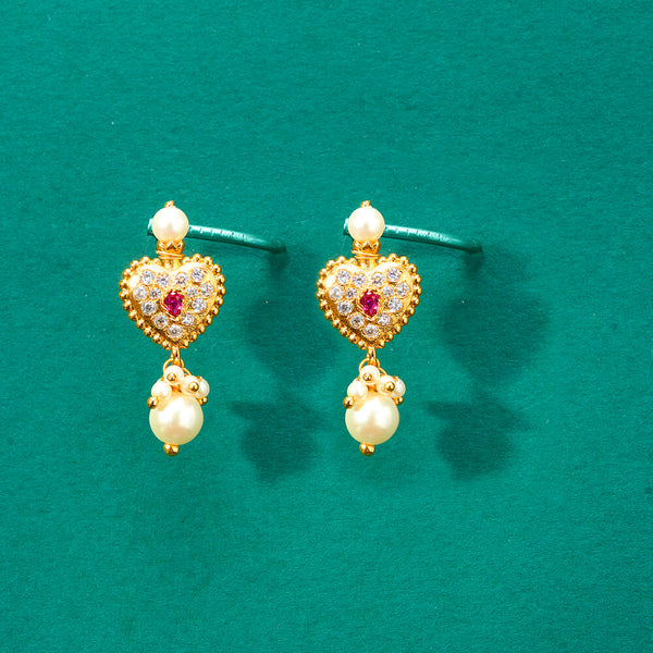 224213 Antique Moti Earring With Gold Plating