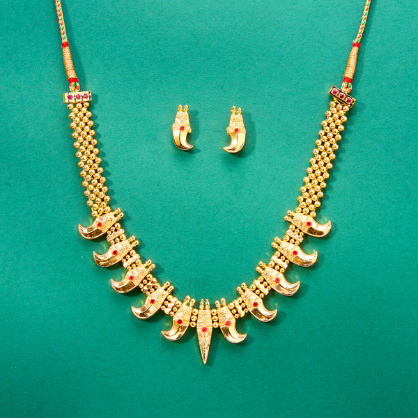 224222 Antique Classic Necklace With Gold Plating