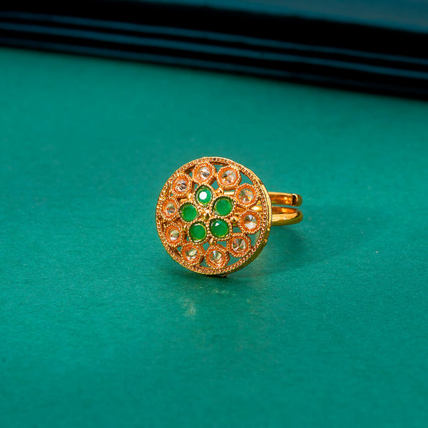 224228 Antique Adjustable Ring With Gold Plating