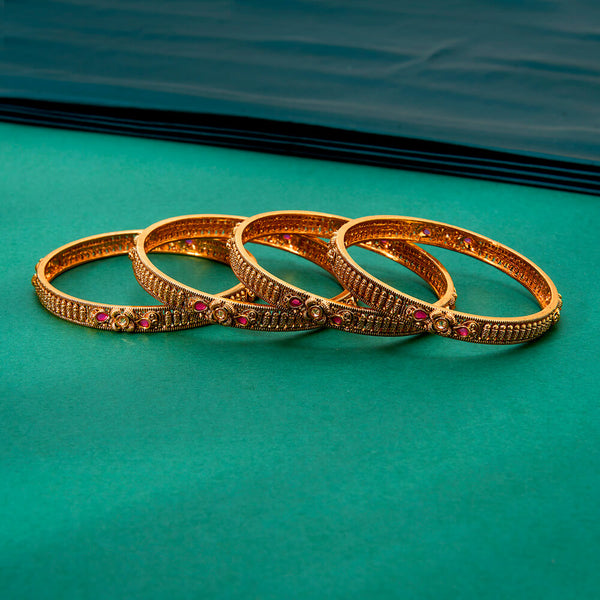 224243 Antique Classic Bangles With Gold Plating