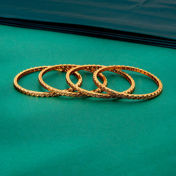 224250 Antique Plain Gold Bangles With Gold Plating