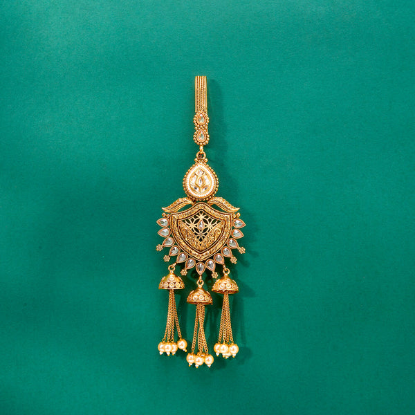 224262 Antique Pearl Jhuda With Gold Plating