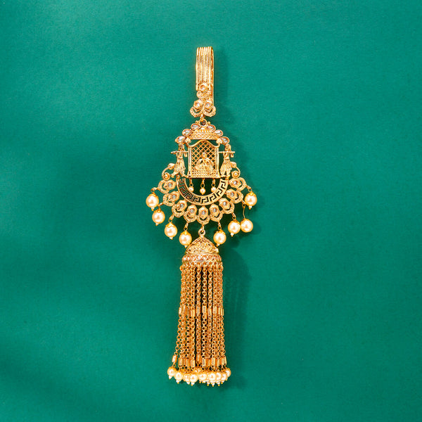 224264 Antique Moti Jhuda With Gold Plating