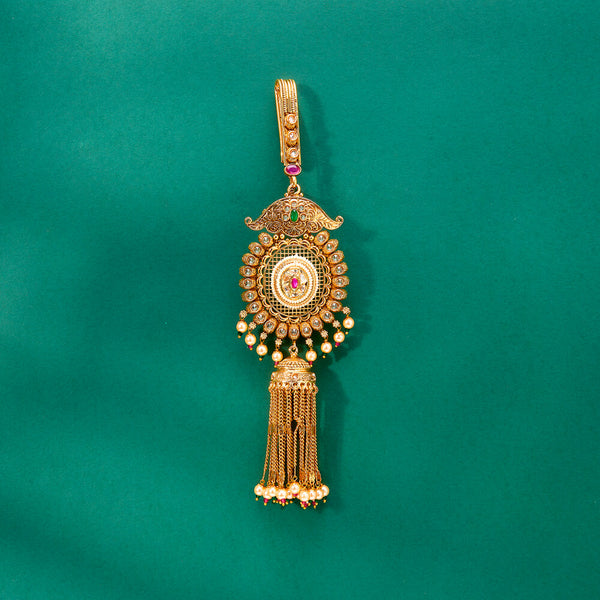 224265 Antique Moti Jhuda With Gold Plating