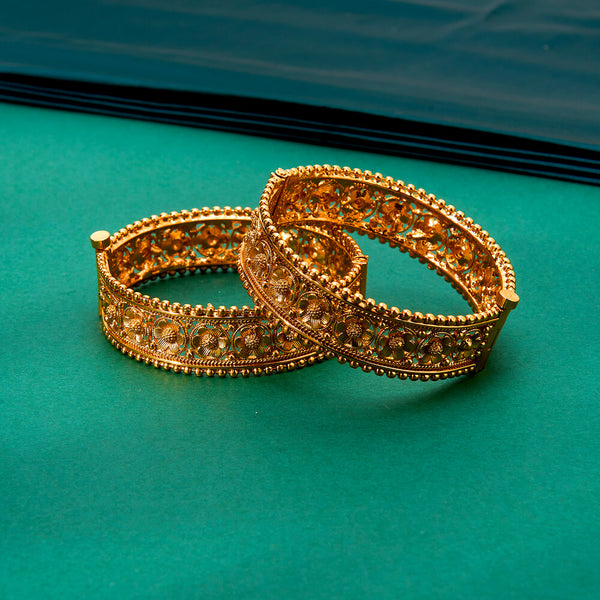 224270 Antique Openable Bangles With Gold Plating