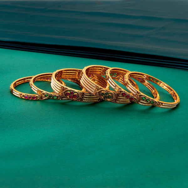 224290 Antique Classic Bangles With Gold Plating