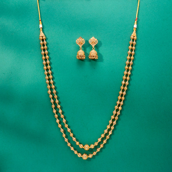 224294 Antique Mala Necklace With Gold Plating