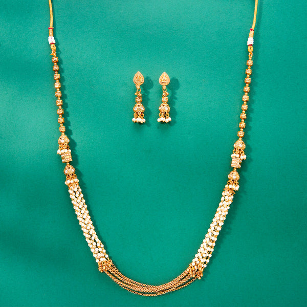 224306 Antique Mala Necklace With Gold Plating