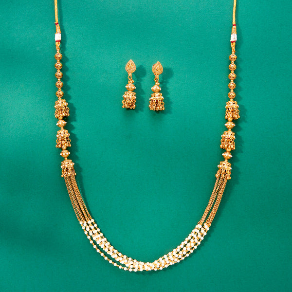 224307 Antique Mala Necklace With Gold Plating