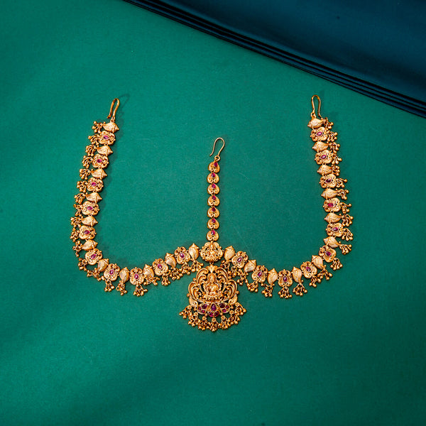 224352 Antique Temple Damini With Matte Gold Plating