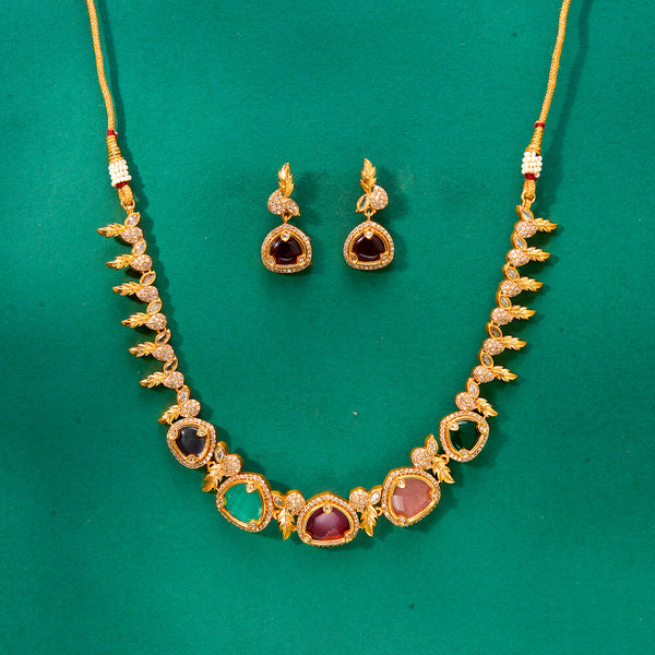 224765 Antique Classic Necklace With Gold Plating