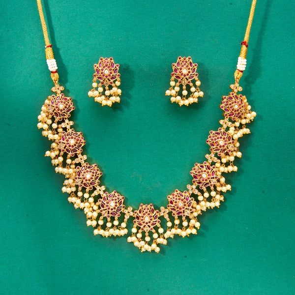 224786 Antique Classic Necklace With Gold Plating