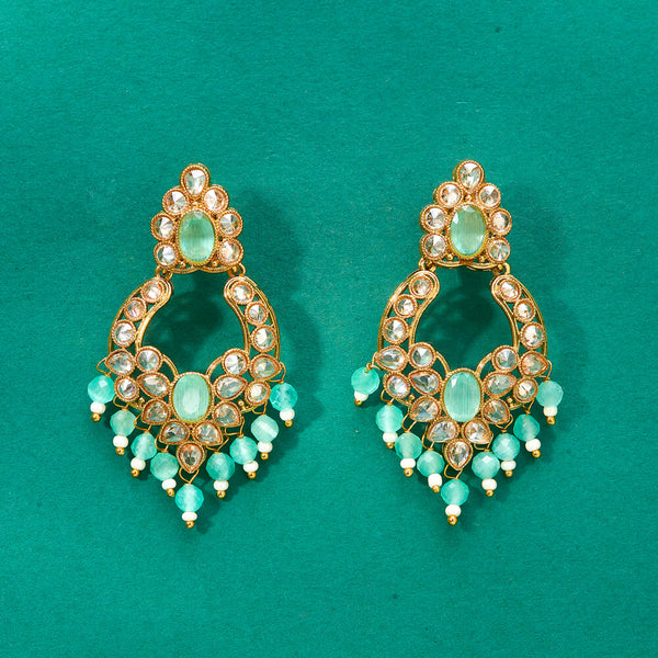 224807 Antique Classic Earring With Mehndi Plating