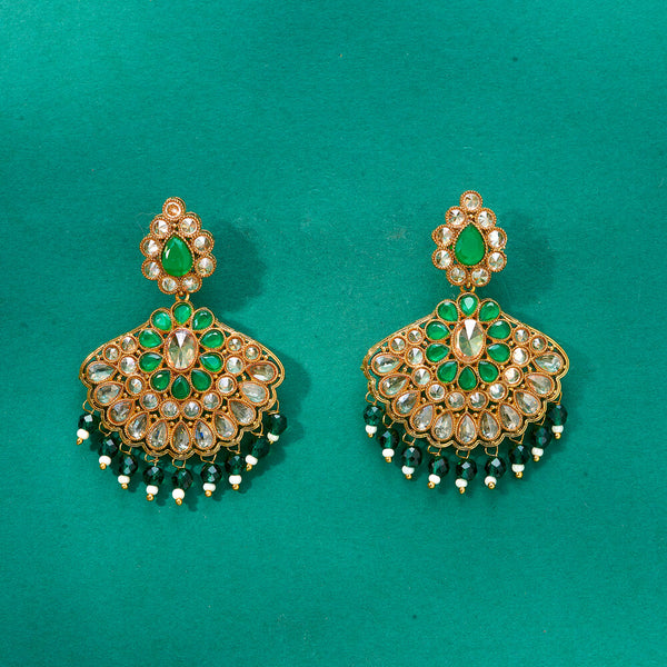 224808 Antique Classic Earring With Mehndi Plating
