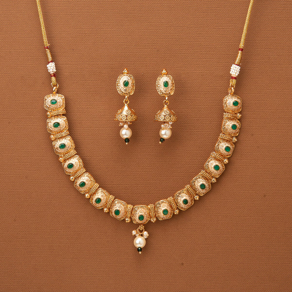 224993 Antique Classic Necklace With Gold Plating