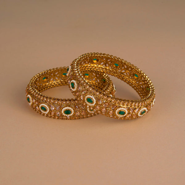 225121 Antique Classic Bangles With Mehndi Plating