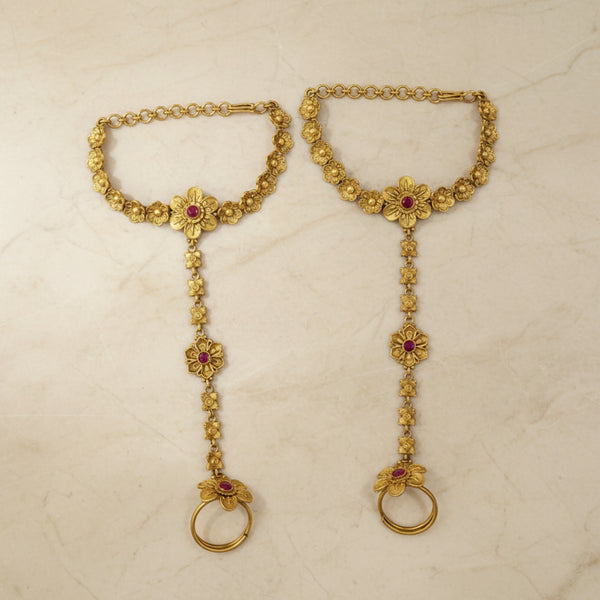 225155 Antique Classic Hath Pan With Matte Gold Plating