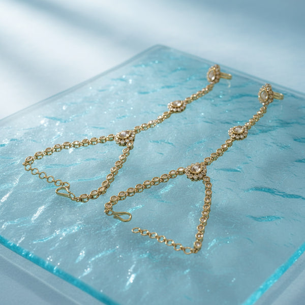 225162 Antique Classic Hath Pan With Mehndi Plating