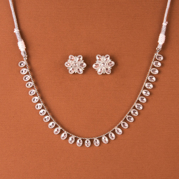 225579 Antique Classic Necklace Set With Rhodium Plating