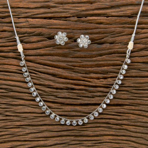 225581 Antique Classic Necklace With Rhodium Plating